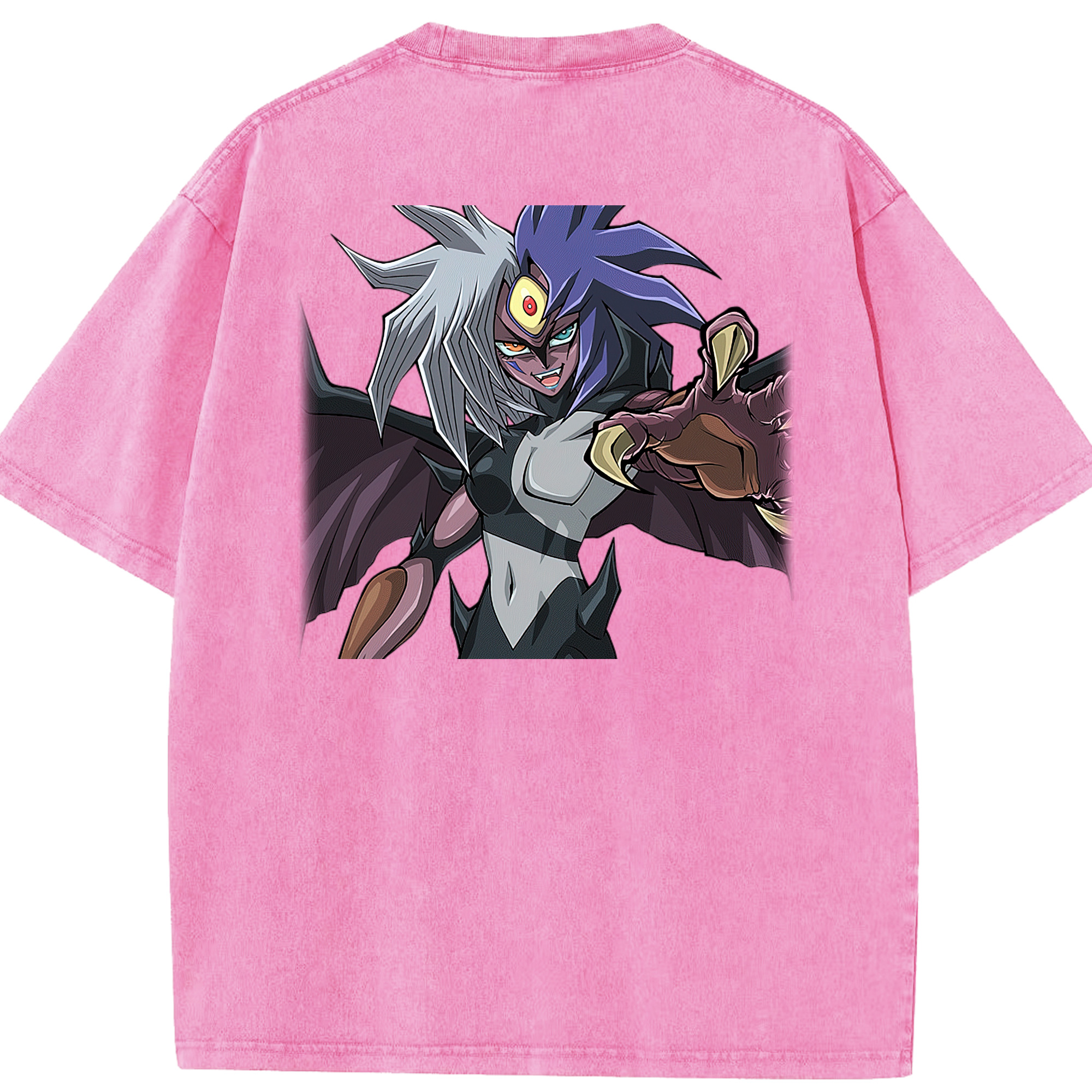 （画像用） 遊☆戯☆王 Yu-Gi-Oh! 綿100% ヴィンテージ風 半袖Tシャツ（背面プリント）